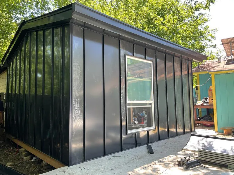 Black standing seam metal wall panels for Metal Roof Installation in Elmsford